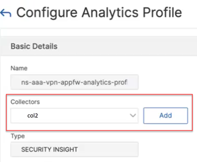 Analytics profile