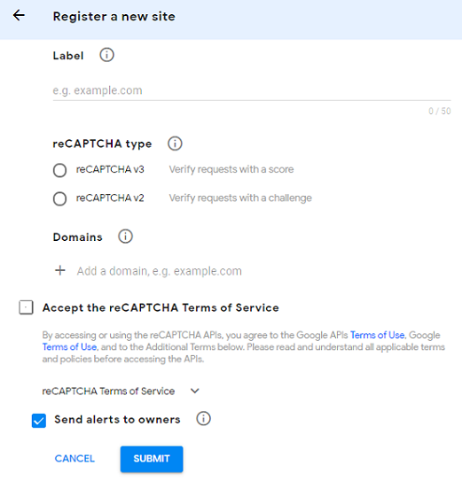 Register a site